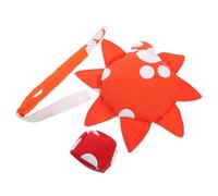 SUPVOX 3 Pièces Pouf Volant Interactif pour Garçon et Filles Queue à Tirer, D'entraînement en Tissu Rouge Forme Empreinte, pour Jeux D'extérieur en Toute Sécurité