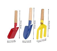 SUPVOX 3 Pièces Truelles de Jardinage avec Manches Pelle Métallique Résistante et Fourchette à Désherber Outils Compacts et pour Jardin Cour et Ferme
