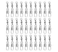 SUPVOX 30 pièces Connecteur de Noir Agrafe Pivotante à Roulement à Billes Rotation Flexible pour Appâts et Leurres Léger et Portable Adapté Carpe et Mer