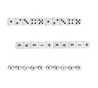 SUPVOX 30 Pièces dés mathématiques Jeu de mathématiques mathématique Jeux de mathématiques pour Enfants Acrylique Blanche