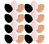 SUPVOX 30 Pièces Mini Powder Puff Set With Storage Box Soft Finger Applicator For Precise Foundation Concealer Application Small Triangle Shape For Even Makeup Coverage