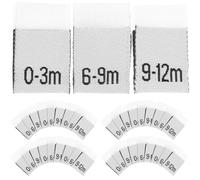 SUPVOX 300 Étiquettes Mensuelles pour Vêtements Bébé à Coudre 3-12 Mois 3 Lots de 100 Pièces Résistantes à L’Usure pour -Né et Nourrisson Suivi de Croissance et Organisation du