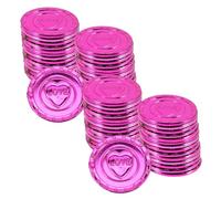 SUPVOX 300 Pièces 100 Pièces de Monnaie Love en Plastique Rouge Saint-Valentin, Accessoires de Jeu Pirates, Décorations Fête Thème Pirate, Compact Léger Portable