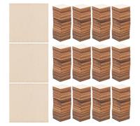 SUPVOX 300 pièces Plaque Bois Carré Etiquettes Carrés Tranches en Bois pour Peinture Création Bricolage DIY Artisanat