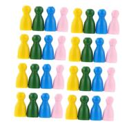SUPVOX 32 Pièces de Jeu Éducatif de Jeu en Bois Accessoires de Jeux de Société Marqueurs de Table pour Garçon et Filles Développement de Compétences Logiques Jeux de