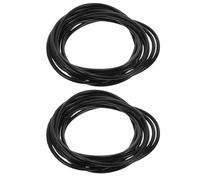 SUPVOX 35 Pièces Bracelets Élastiques en Silicone Noir Rétro Années 90, Anneaux Ronds 2,5mm, Antidérapants pour Usage Quotidien et Pochettes Surprises