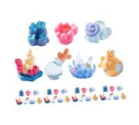 SUPVOX 35 Pièces Décorations Micro Paysage Résine et Coquillages Faux Ornements Aquarium Miniatures Submersible Thème pour Réservoir Poissons