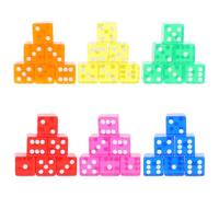SUPVOX 36 Pièces Dés à Coins Ronds pour Jeux de Société et Outils Pédagogiques Mathématiques Accessoires de Fête et Activités Ludiques