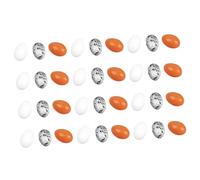 SUPVOX 36 pièces Miniature Oeufs Artificiels Plastique Résistants Décorations de Jardin Micro Modèles Réalistes pour Loisirs Créatifs Pâques