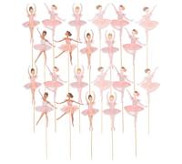 SUPVOX 36 pièces Set de Décorations Gâteau Ballerine Rose Tutu Toppers Ballet Fille pour Anniversaire Mariage et Shower Décorations de Petits Gâteaux Danseuses Élégantes
