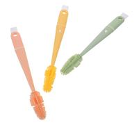 SUPVOX 3pièces Brosse de Nettoyage pour Biberons avec Goupillon Silicone Kit de Nettoyage pour Biberons et Bouteilles Poils Doux