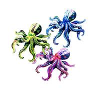 SUPVOX 3pièces Décoration Murale Pieuvre Fer à Suspendre Sculpture Décorative Pour Intérieur Et Extérieur Lot De Ornements Pour Chambre Ou Jardin