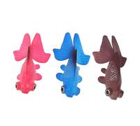 SUPVOX 3pièces Décoration Silicone Modèles De Poisson Artificiel Réaliste Ornements De Poisson Rouge Bleu Et Marron pour Aquarium Et Bassin
