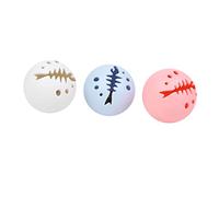 SUPVOX 3pièces Jouets pour avec Balles Herbe à Chat Lumineuses Forme De Poisson Creux Et Cloche Jouets pour Et Animaux De Compagnie
