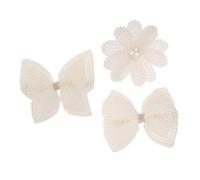 SUPVOX 3pièces Nœuds Décoratifs Perles Pinces à Cheveux pour Fille Pinces à Nœuds Bec de Canard pour Femmes Accessoires Cheveux Quotidien et Occasions Spéciales