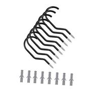 SUPVOX 4 ensembles Crochet Mural Robuste Acier pour Garage et Plafond Support Suspendu avec Vis Noir Porte Vélos Vertical pour Types de Bicyclettes Despace et Facile à Installer
