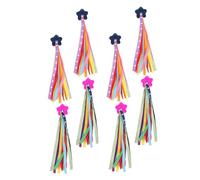 SUPVOX 4 Paires Décorations de Guidon Colorées pour Vélo et Scooter Garçon Fille de Rubans et Franges Faciles à Attacher Accessoires Sécurisés et Compatibles pour Tricycles et