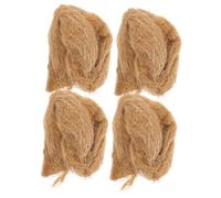 SUPVOX 4 pièces Allume Feu Naturel Jute pour Camping Barbecue et Aux Intempéries Facile à Utiliser