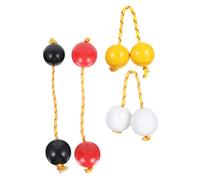 SUPVOX 4 pièces Aslatuas Rhythmic Ball Hand Shaker African Kashaka Music Shaker for Adults Beginners Wedding Party Music Class