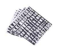 SUPVOX 4 Pièces Autocollants Alphanumériques en Pvc Autocollants pour Boîte aux Lettres, Design Créatif, Résistants à L'eau, pour Plans et Journaux Intimes