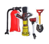 SUPVOX 4 Pièces Ballon D'extincteur Pompier Flamme Géant Pour Grand Gonflable Décorations Fiesta Portion Bouche D'incendie Feu Ballon De Fête Extincteur Kit De Ballons Film D'aluminium