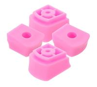SUPVOX 4 Pièces Bloc de Frein Arrêt Rapide et Stable en Caoutchouc Rose Résistant à l'usure pour Patins à roulettes et Patins en Patinage Nocturne en Extérieur