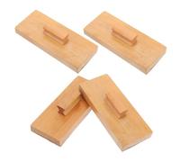 SUPVOX 4 Pièces Bois avec Poignée Ergonomique Instruments de Percussion pour Garçon Fille Blocs Bois Sablé Résistants pour Éducation Musicale et Activités Extérieures