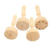 SUPVOX 4 pièces Bois pour Argile Outils pour Modelage DIY Moules Bois et Portables pour Pâte à Modeler et Décoration Créative