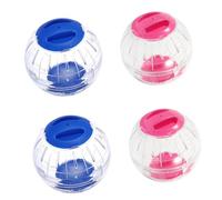 SUPVOX 4 Pièces Boule Exercice Transparente pour Petits Rongeurs Lot de Roses avec Système Anti-évasion Hamster pour Cage Stimulation Physique et Exploration Intérieur et Extérieur