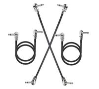 SUPVOX 4 pièces Câbles Patch Guitare Électrique Câbles Instrument Plat pour Pédales Deffet Transmission Sonore Stable et Durable Connecteurs pour Effets Guitare