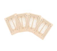 SUPVOX 4 Pièces Cadres de Fenêtres Miniatures Bois pour Maison de Poupées et Décoration de Jardin Féérique Matériaux DIY pour Modèles et Bricolage