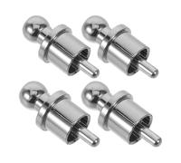 SUPVOX 4 Pièces Capuchon Antipoussière RCA Argenté Métal pour Prise Audio