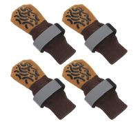 SUPVOX 4 Pièces Chaussettes avec Structure Élastique pour Chien Antidérapantes en Coton Ajustement Flexible et des Pattes pour Promenade en Extérieur ou Intérieur