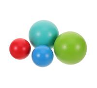 SUPVOX 4 Pièces Croquet Game Set for Wooden Outdoor Lawn Balls in and Lightweight Natural Wood Garden Toy for Family Picnic and Summer Camp