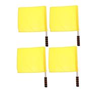 SUPVOX 4 pièces Drapeaux de Signalisation Manuels Jaunes Légers et Compacts pour Arbitres et Décorations de Fête Sportive