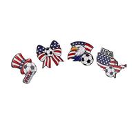 SUPVOX 4 Pièces Épingle en Alliage pour Supporters de Football Style Cartoon Accessoire Polyvalent Confortable Américaine et Célébrations Jour de L'indépendance pour Fêtes de Soccer