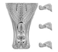 SUPVOX 4 Pièces Équerre d'angle Vintage en Alliage de Zinc Argenté pour Meubles, Renfort de Stabilité et Protection Décorative, pour Chambres et Bureaux