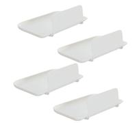 SUPVOX 4 Pièces Étagère Murale Pliable en Plastique Blanc Design Adhésif, Bords Relevés pour Rangement Pratique Chambre Cuisine sans Perçage