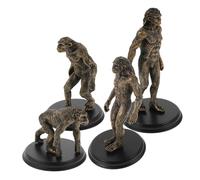SUPVOX 4 Pièces Figurines Évolution Humaine Primitive Plastique Modèles Réalistes de Préhistoire pour Enseignement à École Support Pédagogique Portable pour Stimuler Intérêt des Histoire
