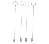 SUPVOX 4 pièces Goupilles de Sécurité INOX avec Câble de Sécurité Épingles à Libération Rapide Anti-Perte pour Accessoires Bateau Yacht et Activités Nautiques