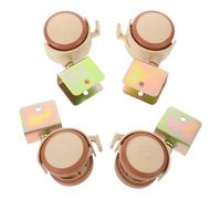 SUPVOX 4 Pièces Lot de 4 Roues Pivotantes Universelles avec Frein pour Lit Bébé, Roulettes Silencieuses en Plastique, Système de Fixation par Pince en U, Accessoires pour Meubles de