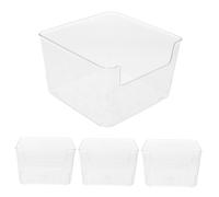 SUPVOX 4 Pièces Lot de Bacs De Bain Carrés pour Hamsters Bac à Sable Transparent pour Petits Animaux Salle De Bain pour Hamster à Sable pour Creuser à pour Souris