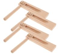 SUPVOX 4 pièces Lot de Claquettes Bois Rotatives Créateur de Bruit Manuel pour Garçon Fille Instrument de Musique à Cliquet Facile à Tenir Percussion Stimulant la Confiance Créativité