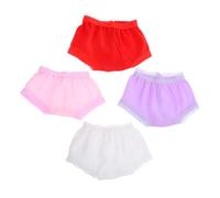 SUPVOX 4 pièces Lot de Culottes pour Poupées sous Vêtements Colorés Blanc Rouge Rose Style Aléatoire Accessoires pour Vêtements de Poupée et Jeu Imagination