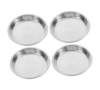 SUPVOX 4 pièces Lot de Gamelles Chat INOX Bols Peu Profonds Polyvalents pour Chatons Bol Eau et Alimentation Pratique pour Animaux Aimés