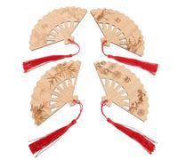 SUPVOX 4 Pièces Marque Page Traditionnel avec Pompon Charmants Accessoires de Lecture Style Chinois Souvenirs pour Fêtes Décoration pour Femmes