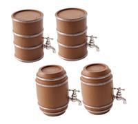 SUPVOX 4 Pièces Miniature à Vin Bois Accessoires de Décoration pour Jardin Féérique et Micro Paysage pour Éducation et Photographie