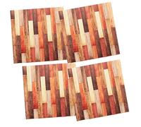SUPVOX 4 pièces Miniature Floorboards Set Simulated Wood Grain Mini Flooring for Dollhouse Accessories Craft Toys