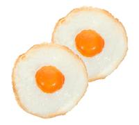 SUPVOX 4 pièces Modèles Oeufs Au Plat Simulés Décoration Réaliste pour Vitrine Maison Boutique Accessoires Faux Oeufs Colorés pour