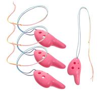SUPVOX 4 pièces Ocarina pour Garçon Fille Instrument à Vent Débutant Plastique Mini Ocarina pour Apprentissage Musical